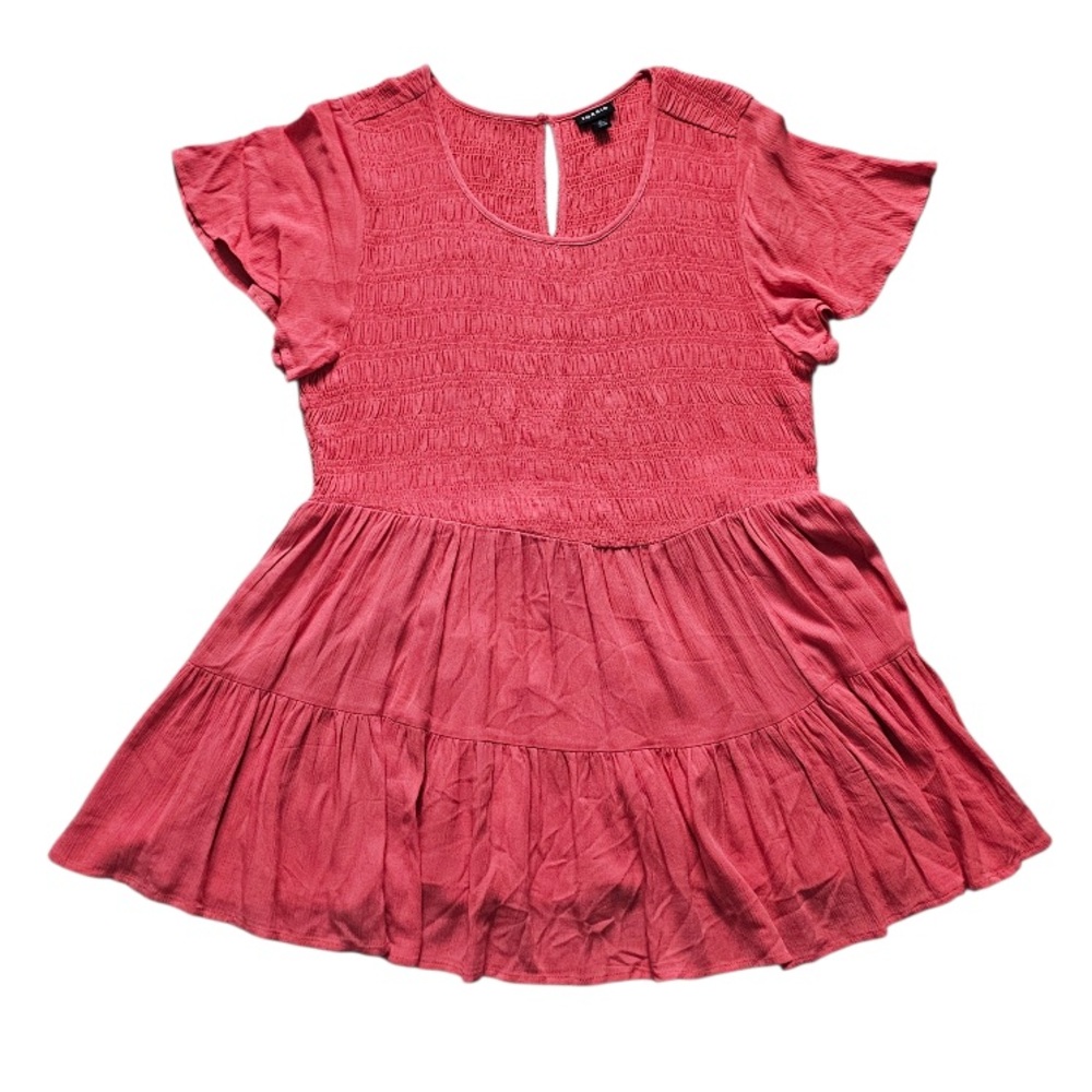 Torrid Peach Color Smocked Blouse Plus Size 2